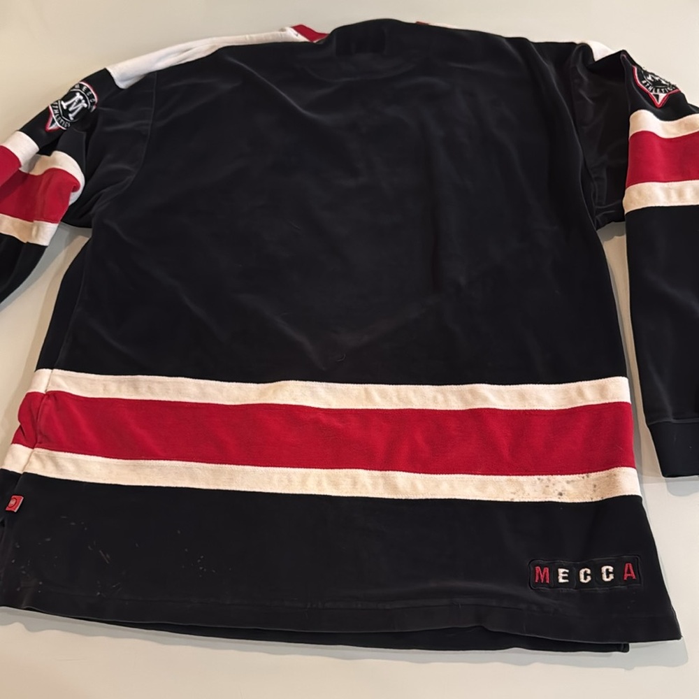 Mecca Velour Hockey Sweatshirt Jersey - size M - Picture 5 of 8